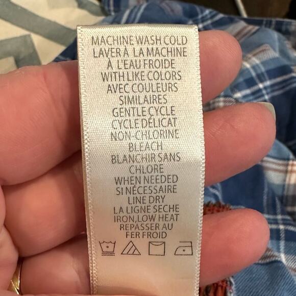 Max Studio Bohemian Floral Scarf Flutter Sleeve Top Size Small Rust Red - Picture 9 of 9